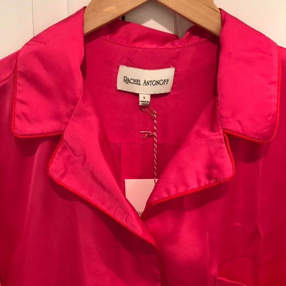 NWT Rachel Antonoff Silk Pajama Blouse - Picture 6 of 6